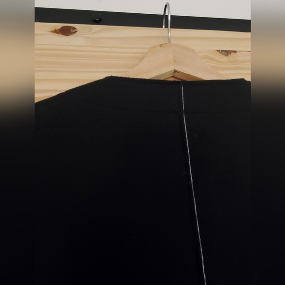 Elisa Cavaletti Size L Black Long Sleeve Zip-Up Blouse - Picture 6 of 16